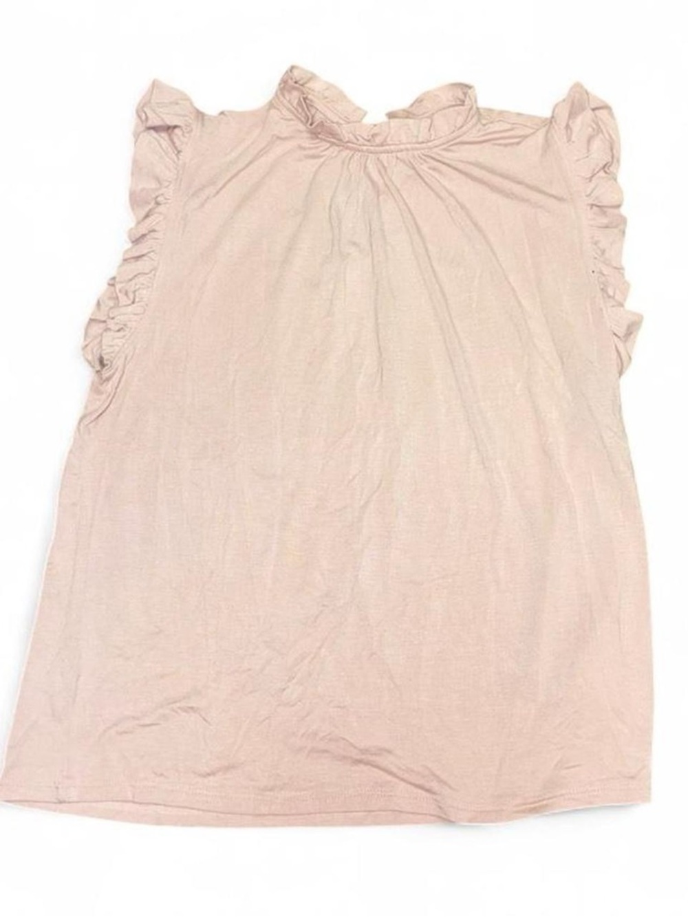 Light pink ruffle sleeve blouse soft girl coquette high neck top